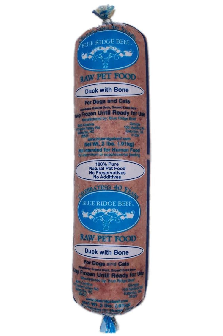 Blue Ridge Beef Dog Cat Frozen Duck Bone 2LB