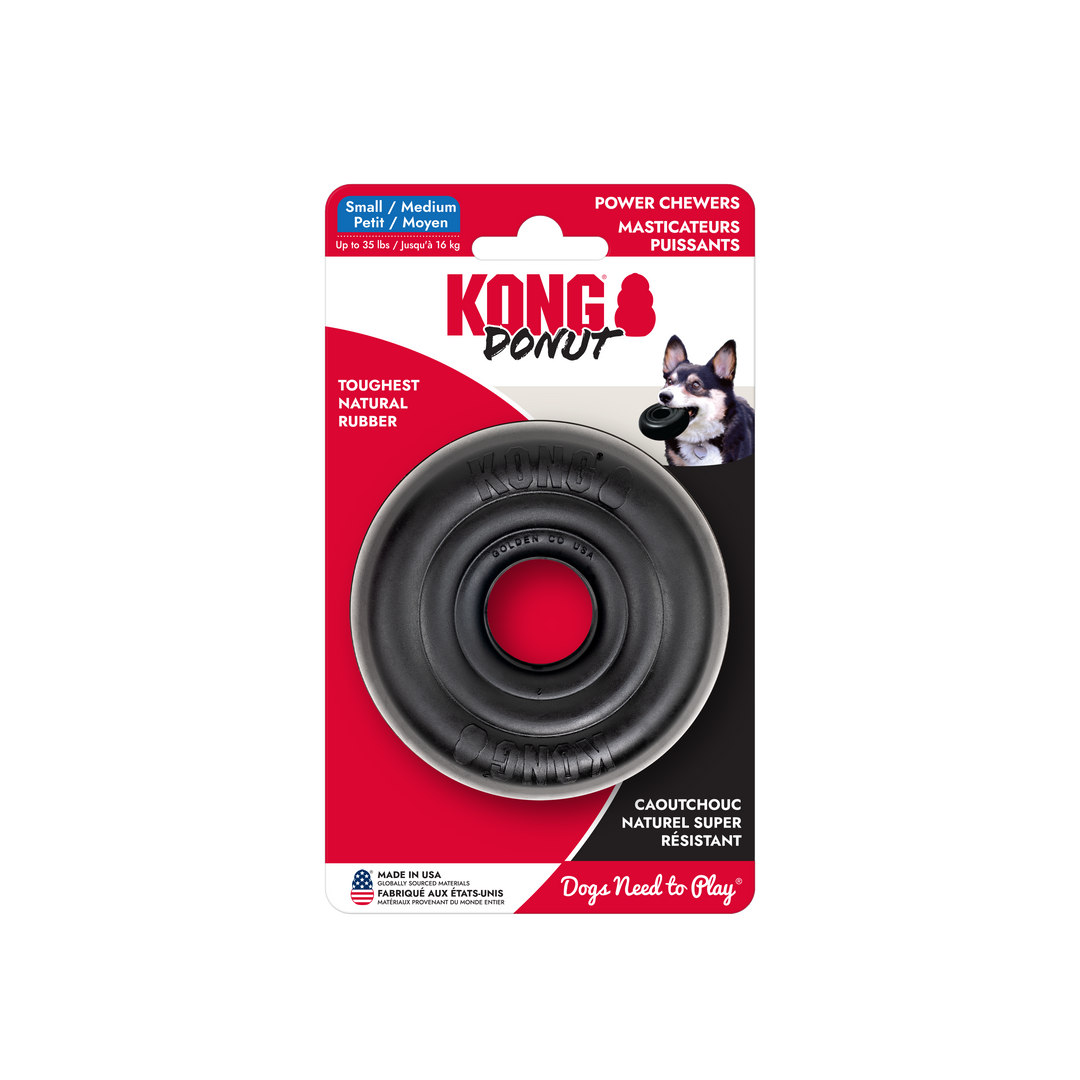 Kong Extreme Donut Dog Toy Black Small  Medium