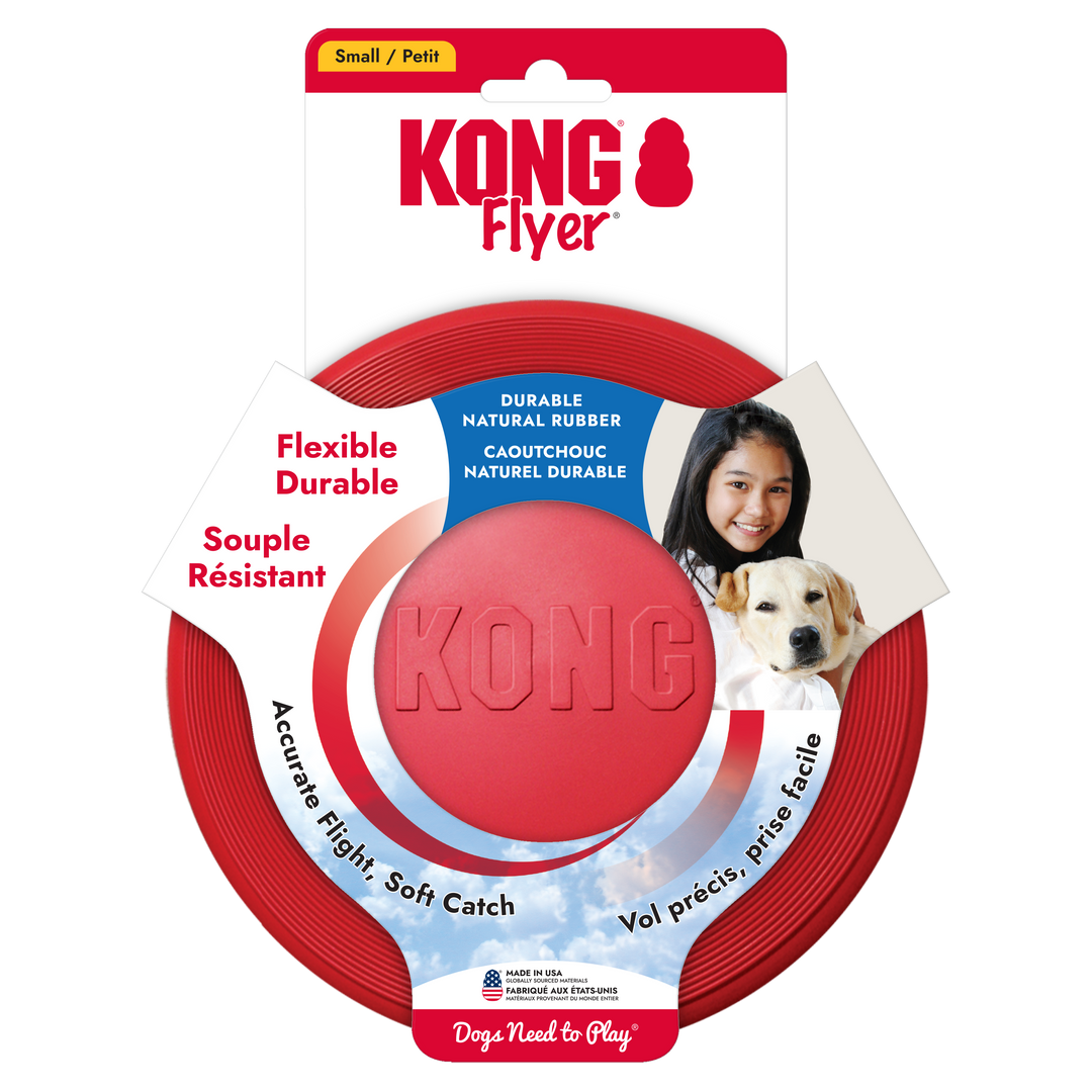 Kong Small Flyer Rubber Disc Dog Toy