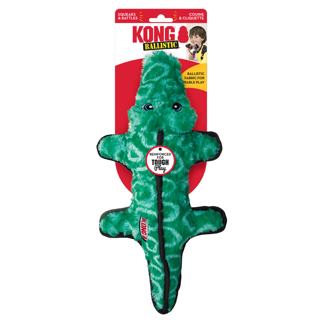 Kong Ballistic Alligator Dog Toy Medium  Large