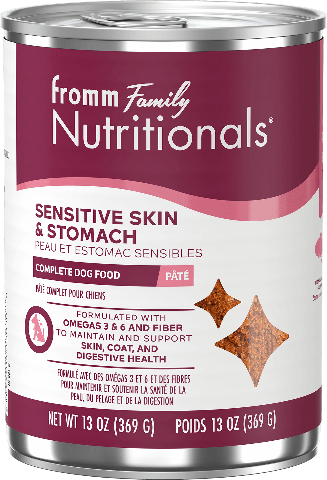 Fromm Dog Can Nutritionals Sensitive Skin Stomach Pate 13 oz