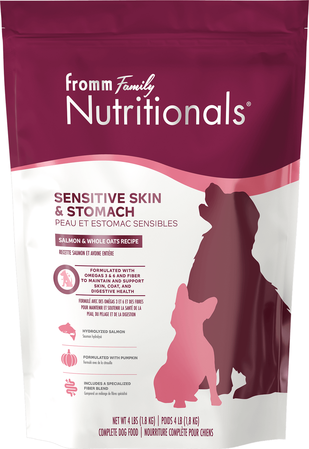 Fromm Nutritionals Sensitive Skin Stomach Salmon Whole Oats 4LB