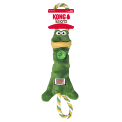 KONG Tugger Knots Frog Dog Toy Green MD LG