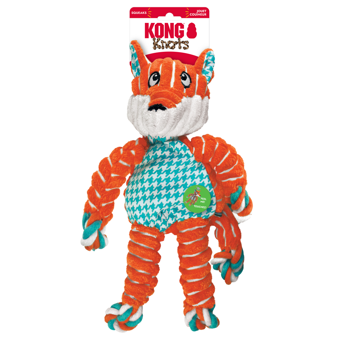 KONG Floppy Knots Medium Large Fox Dog Toy