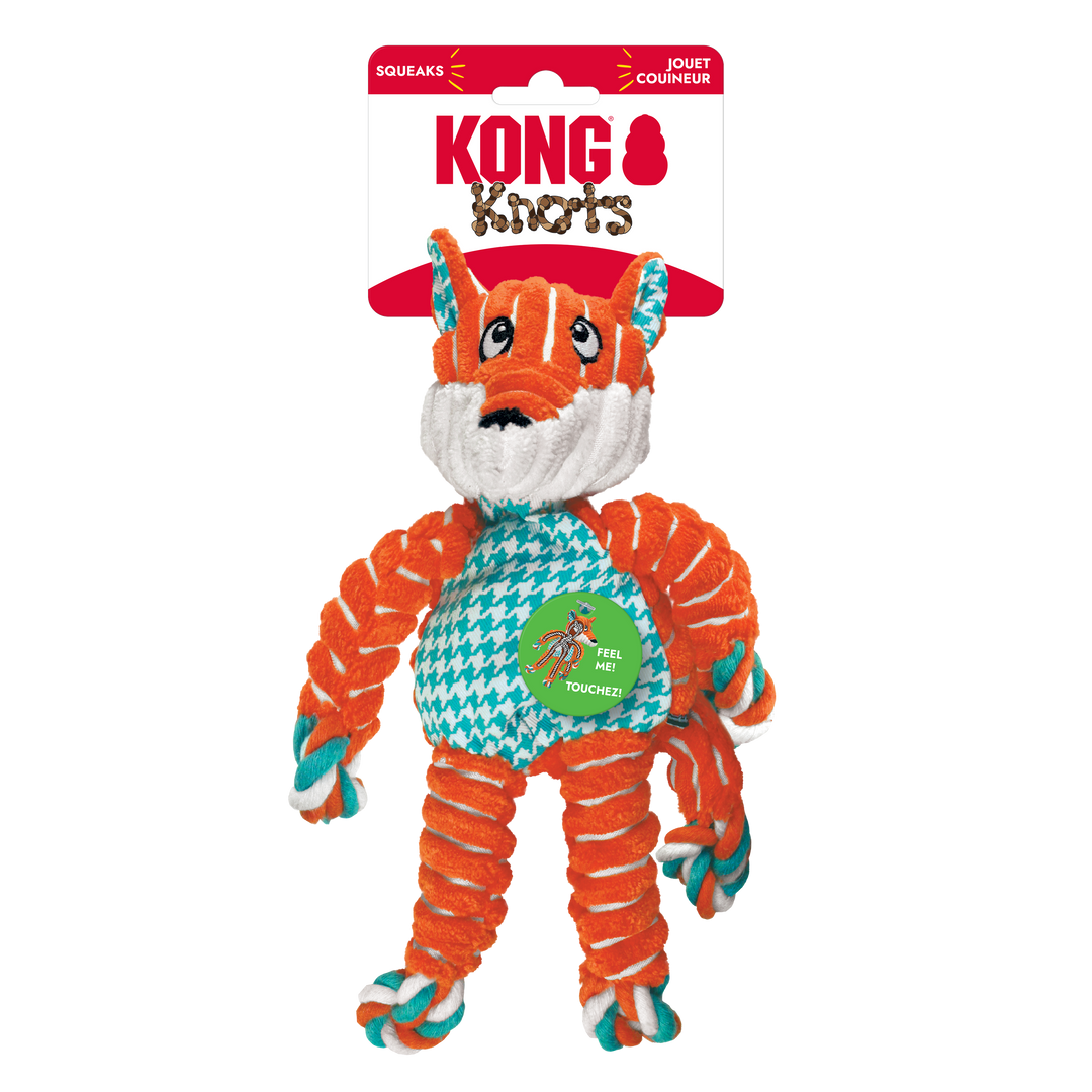 KONG Floppy Knots Small Medium Fox Dog Toy