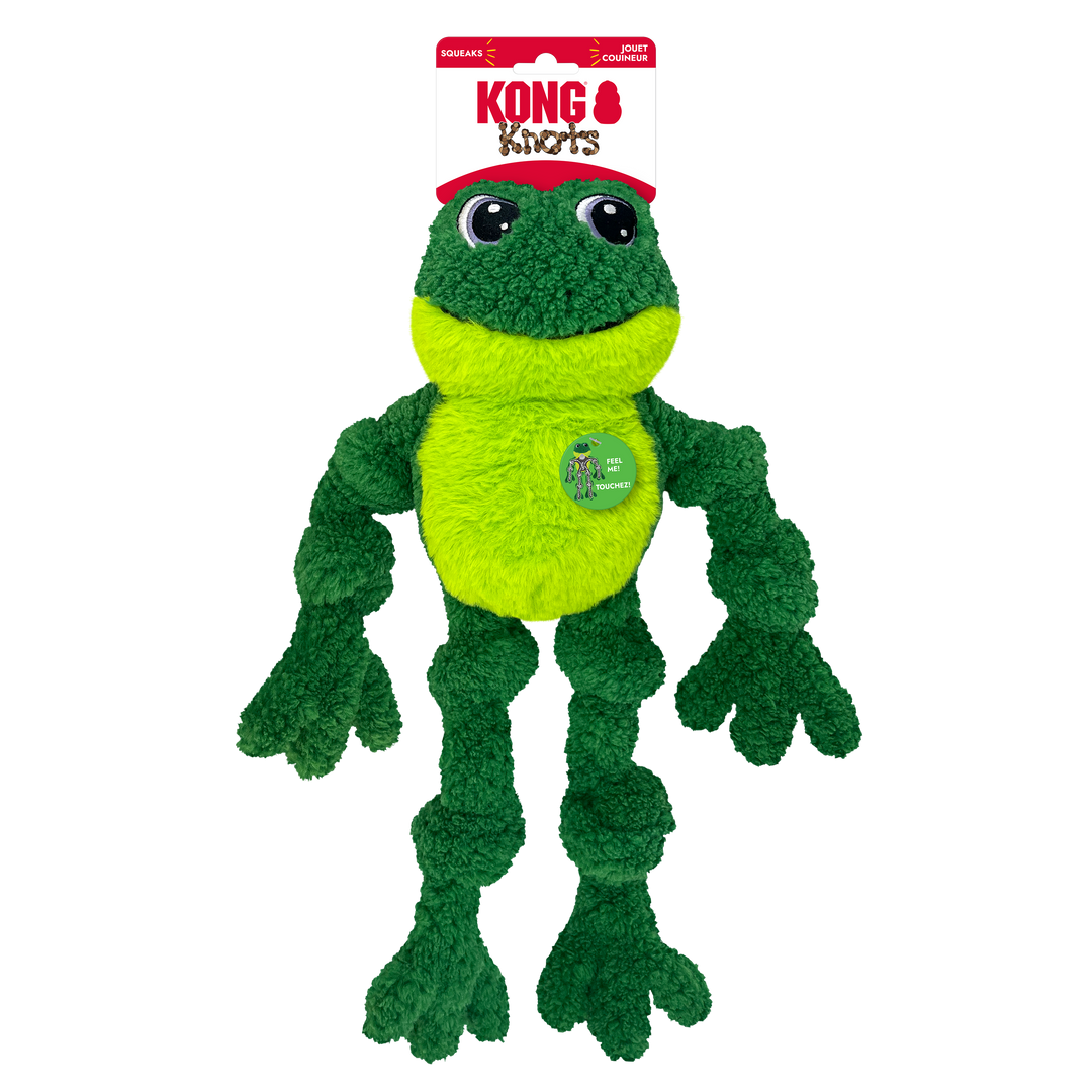 Kong Knots Frog Dog Toy Green Large  Extra Large