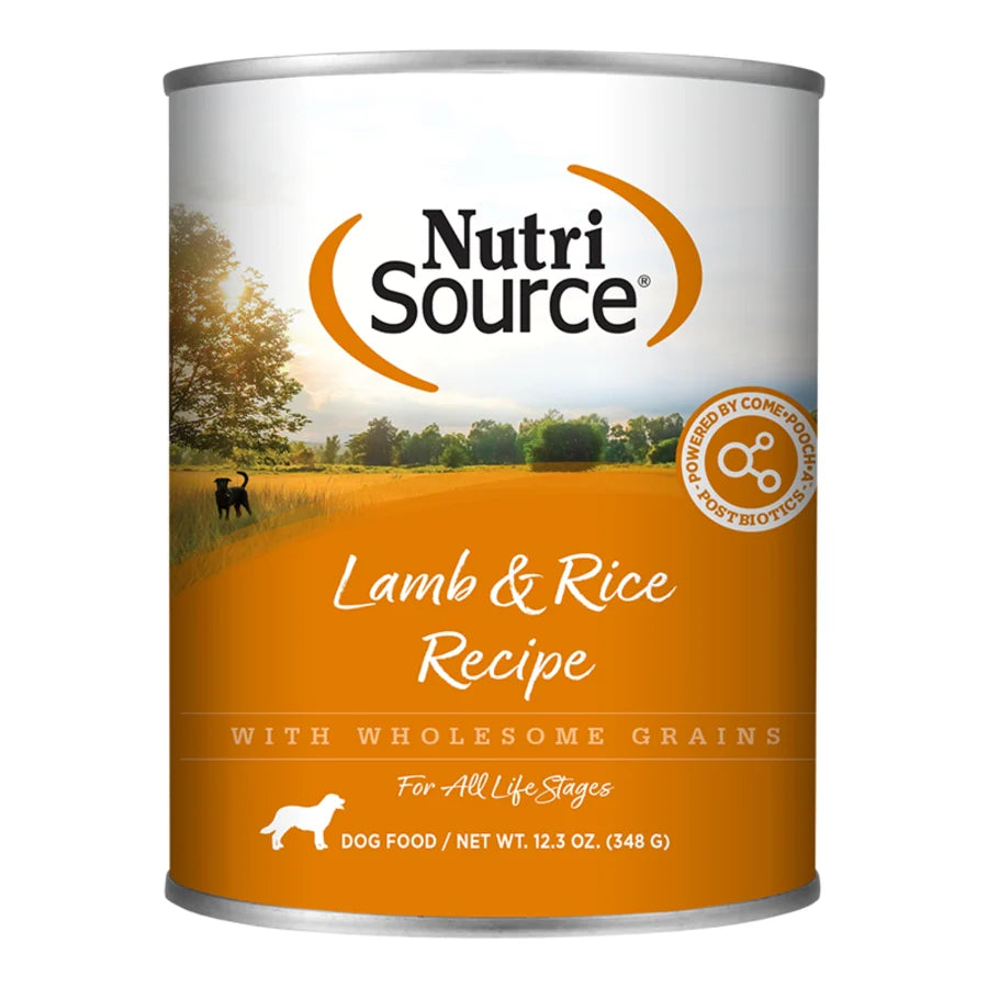 NutriSource Lamb and Rice Wet Dog Food 12.3 oz