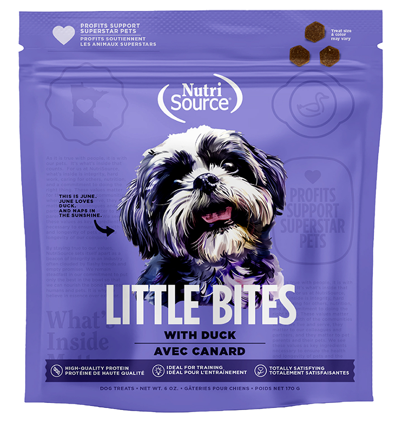 NutriSource Little Bites with Duck Dog Treats 6 oz