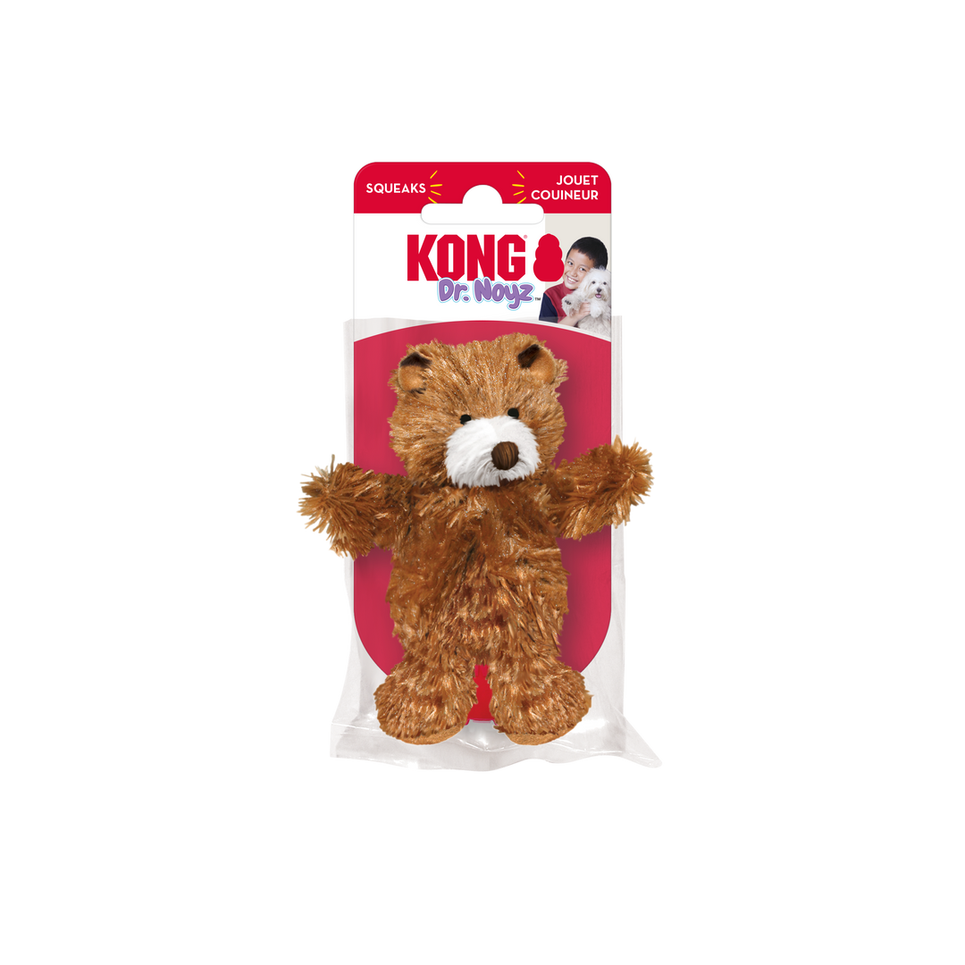 Kong Dr Noys Teddy Bear Squeaker Dog Toy X-Small 3.5