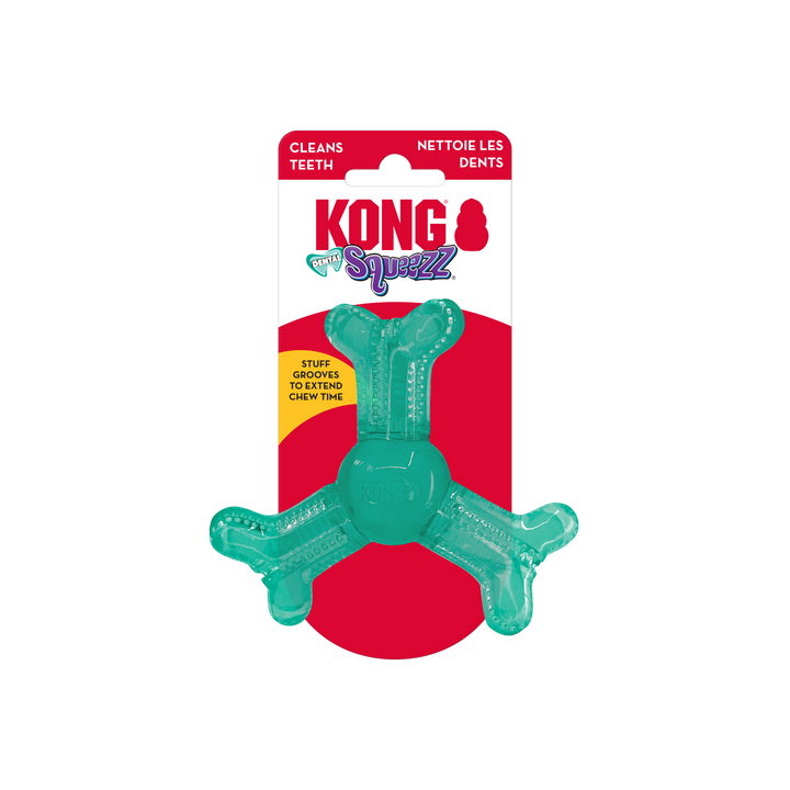 KONG Squeezz Dental Roller Bone Dog Chew