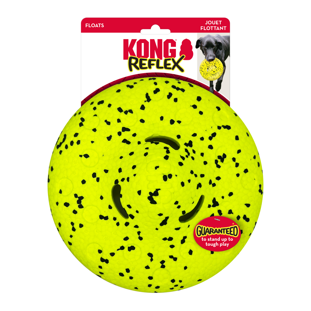 Kong Reflex Glide Flyer Dog Toy Yellow