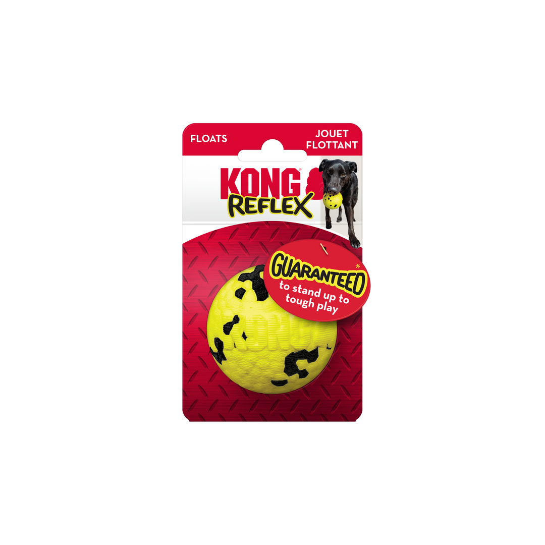 Kong Reflex Ball Dog Toy Yellow Medium