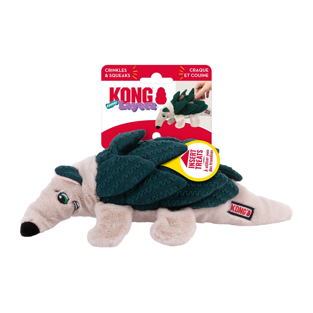 Kong Layerz Forage Armadillo Dog Toy Medium