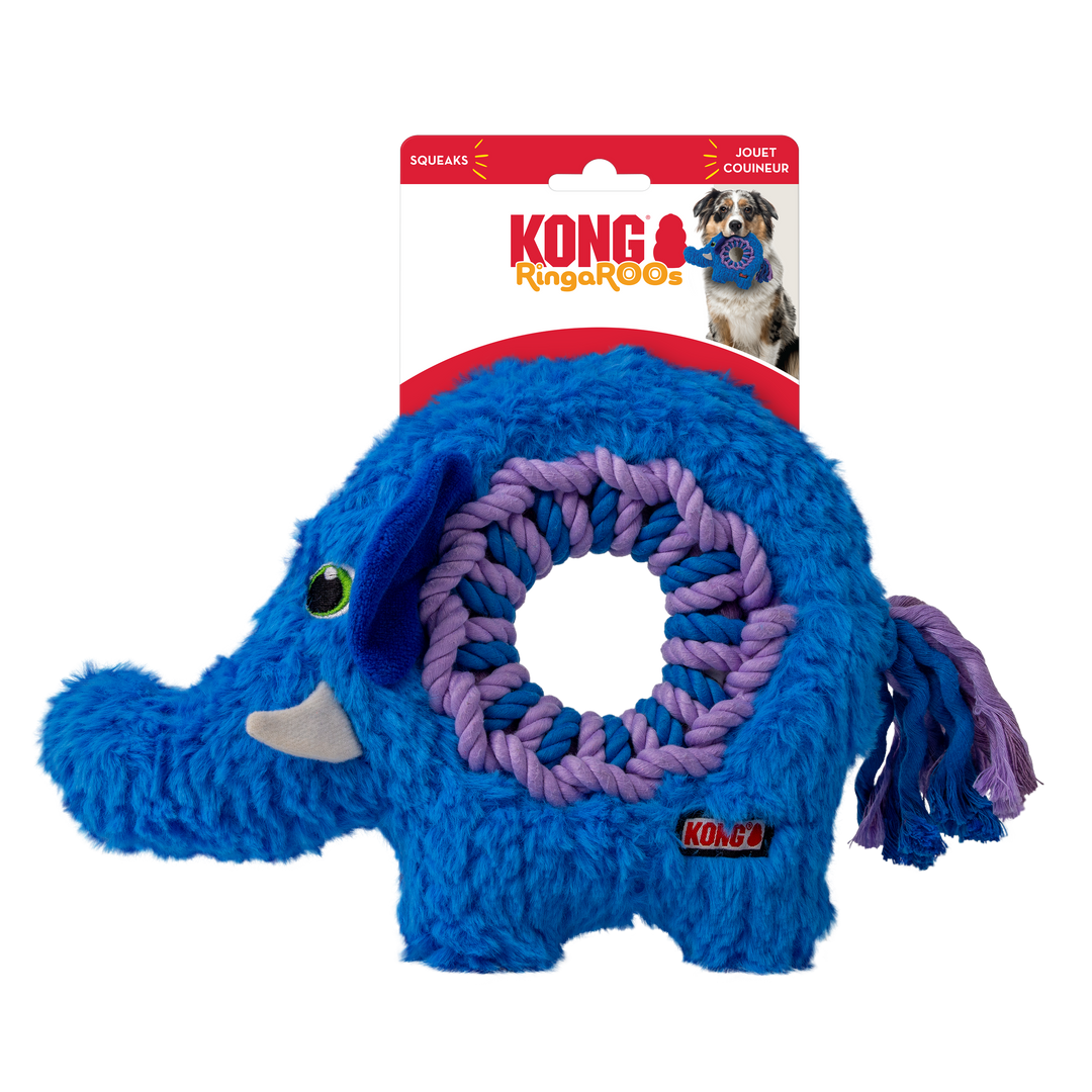 Kong Ringaroos Elephant Dog Toy Medium