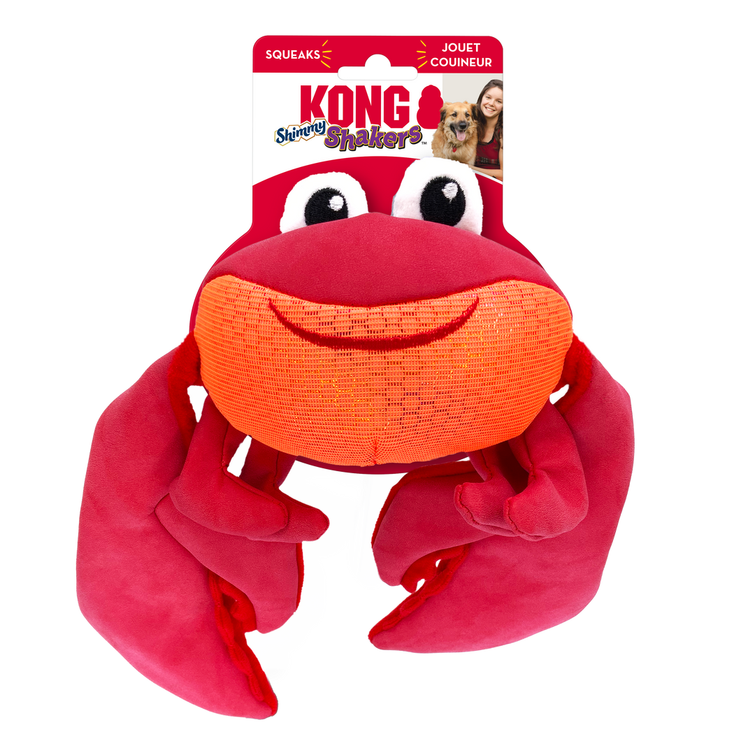 Kong Shakers Shimmy Crab Dog Toy Medium
