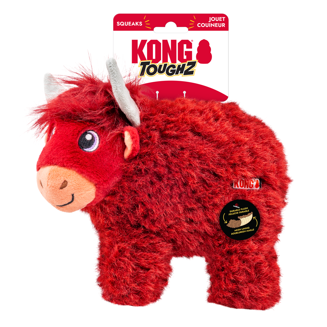 Kong Toughz Highland Cow Dog Toy Medium