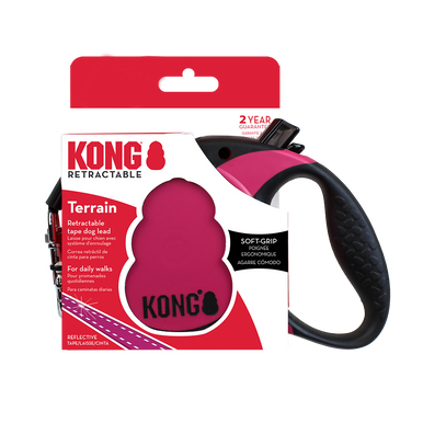 KONG Terrain Retractable Leash  XS Pink