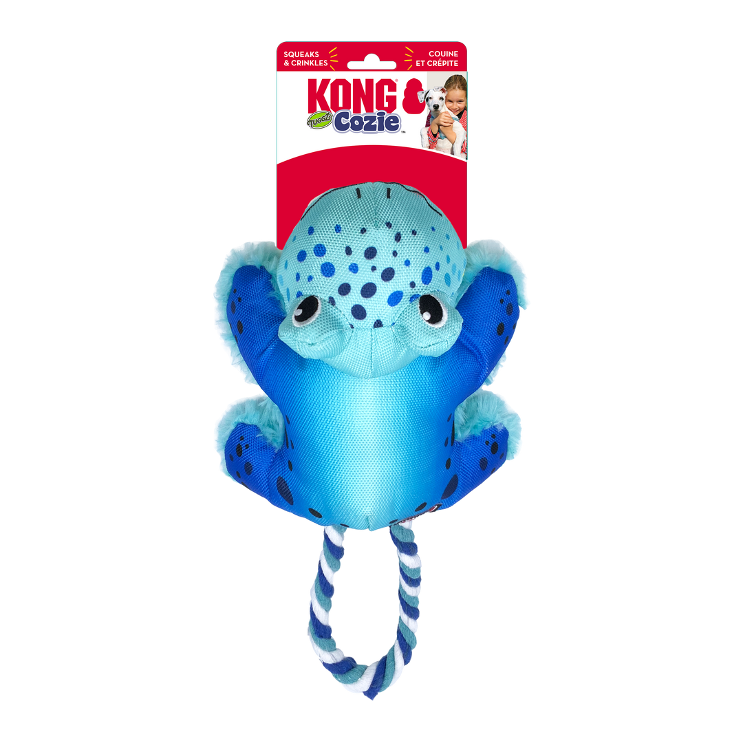 KONG Cozie Tuggz Dog Toy Frog MD LG