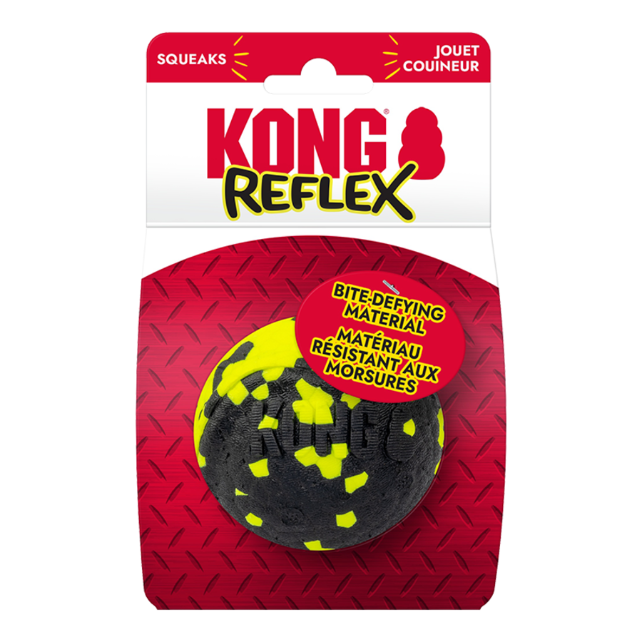 Kong Reflex Squeak Ball Dog Toy Medium Large