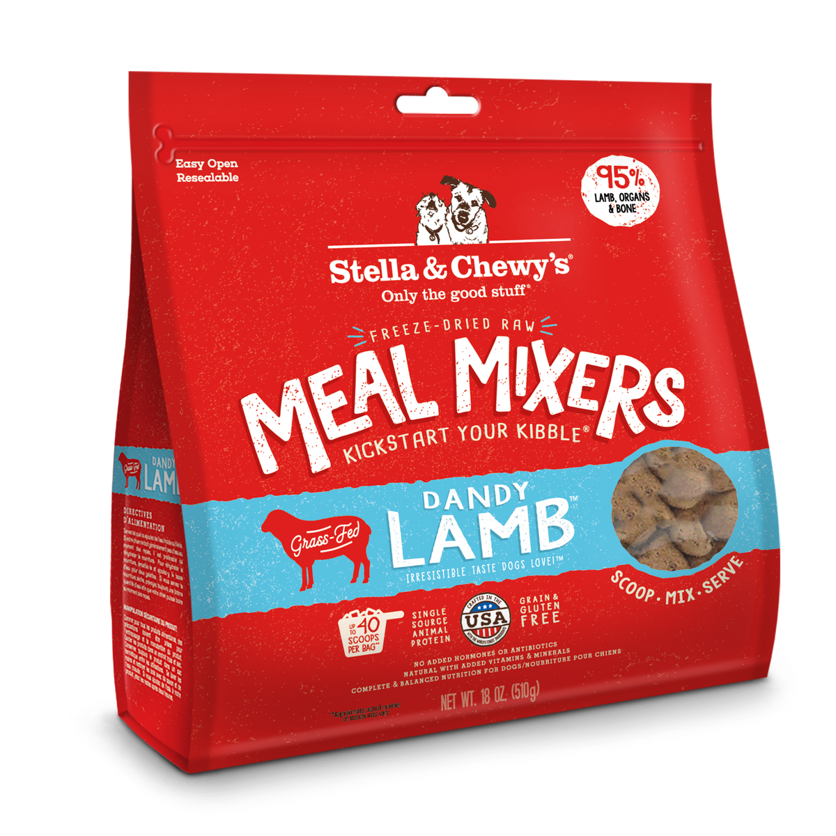 Freeze-Dried Dandy Lamb Meal Mixers - 18 oz