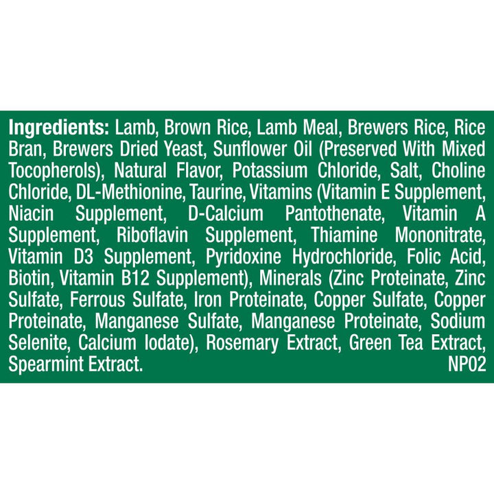 Natural Balance Lamb and Rice Small Breed 12lb