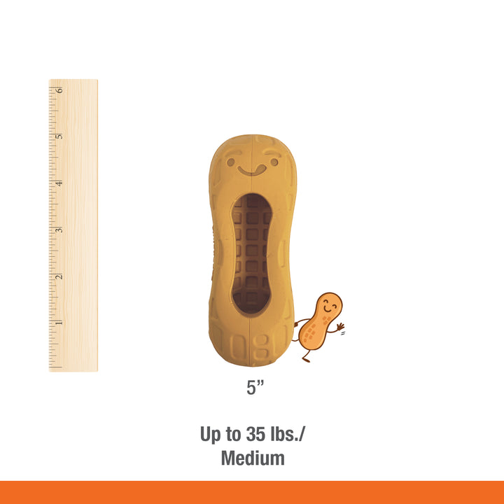 Nylabone Strong Chew Fillable Peanut Dog Chew Toy Peanut Butter Medium (1 Count)