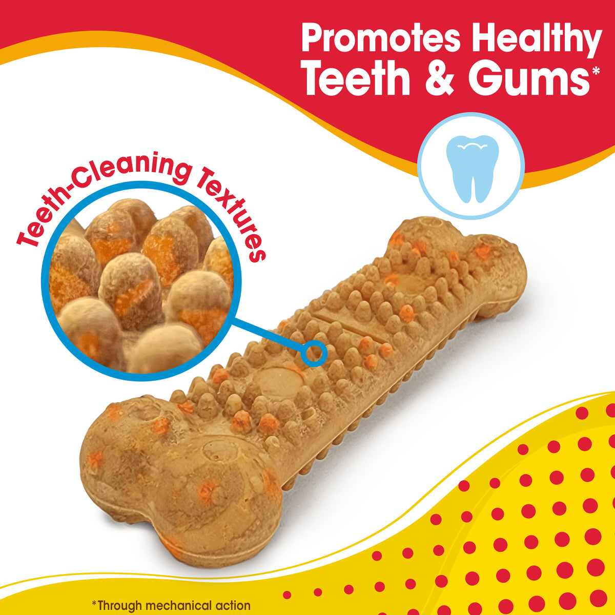Nylabone Nubz Flavor Bursts Dog Chew Treats Bacon & Cheese Large (7 Count)