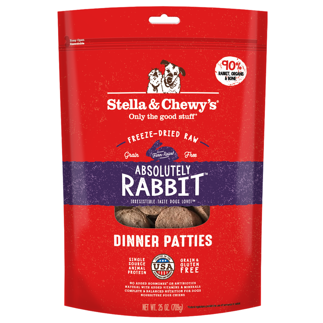 Freeze-Dried Absolutely Rabbit Patties - 25 oz