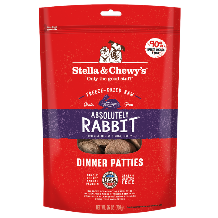 Freeze-Dried Absolutely Rabbit Patties - 25 oz