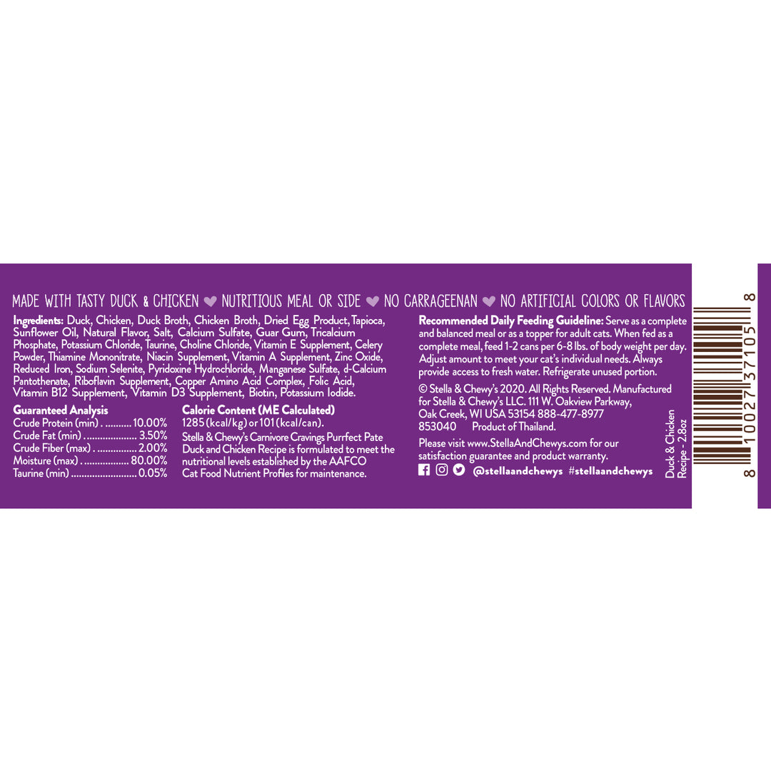 Carnivore Cravings Purrfect Pate Duck &amp; Chicken - 2.8 oz