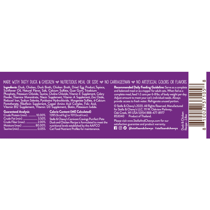 Carnivore Cravings Purrfect Pate Duck &amp; Chicken - 2.8 oz