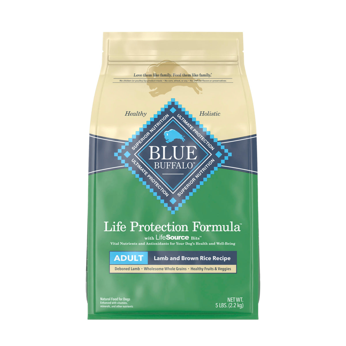 Blue Buffalo Life Protection Lamb and Brown Rice Dry Adult Dog Food 5 lbs