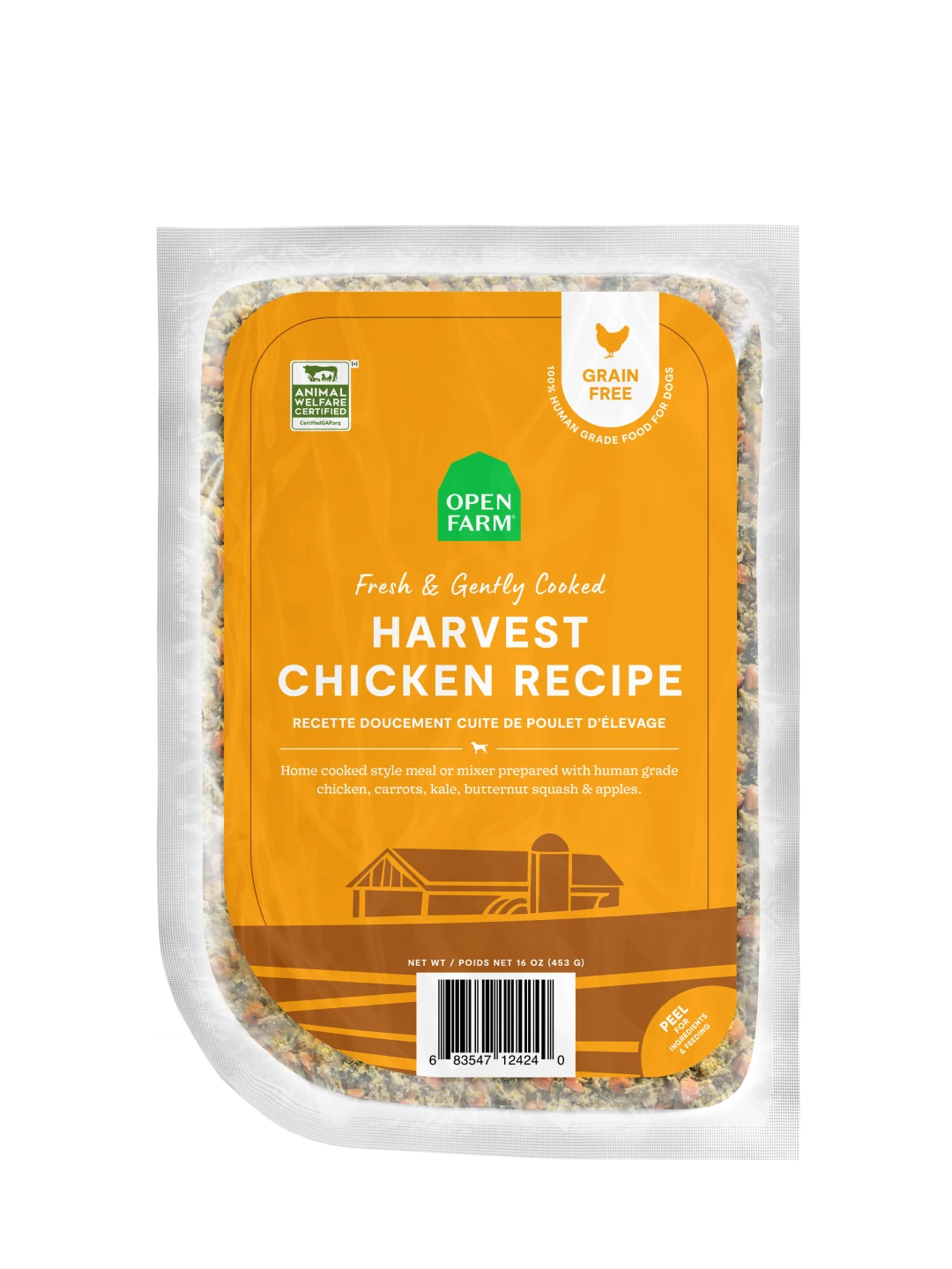 Open Farm Frozen Gently Cooked Chicken 16 oz