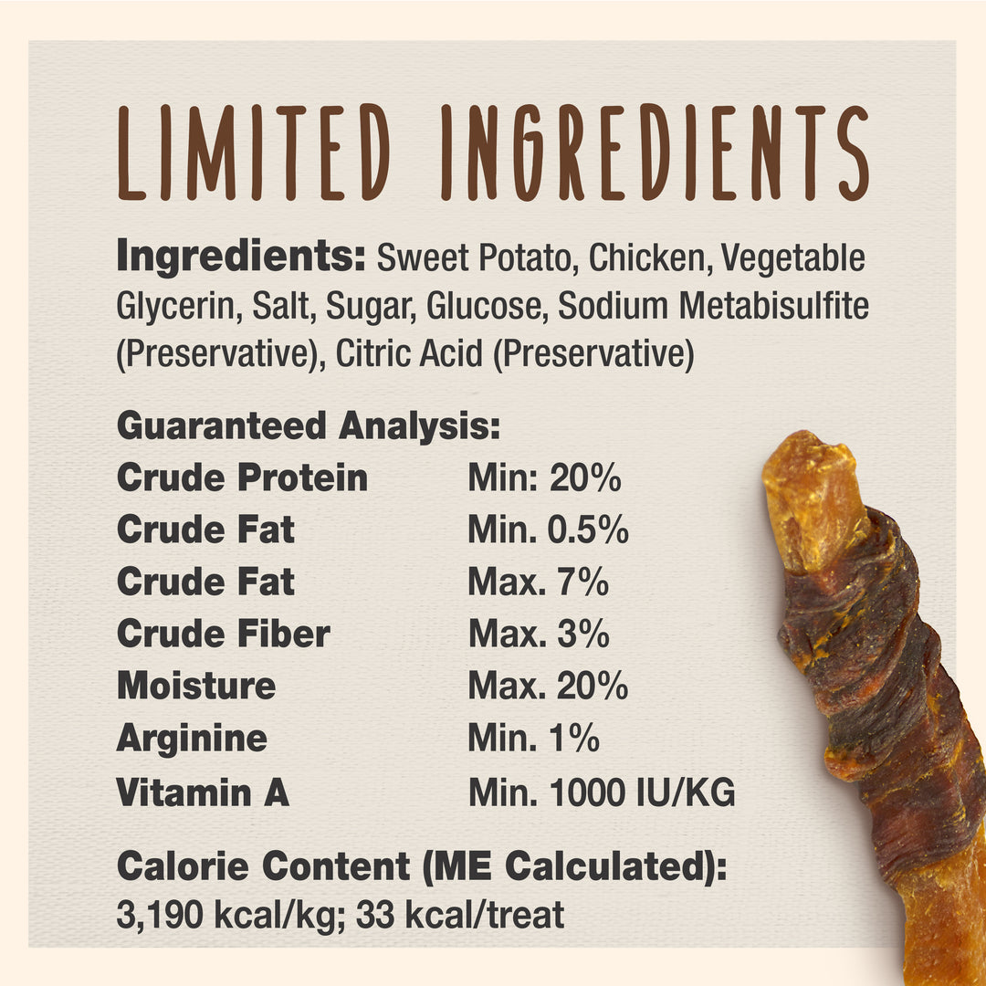 Cadet Gourmet Chicken-Wrapped Sweet Potato Dog Treats Chicken &amp; Sweet Potato 28 Ounce