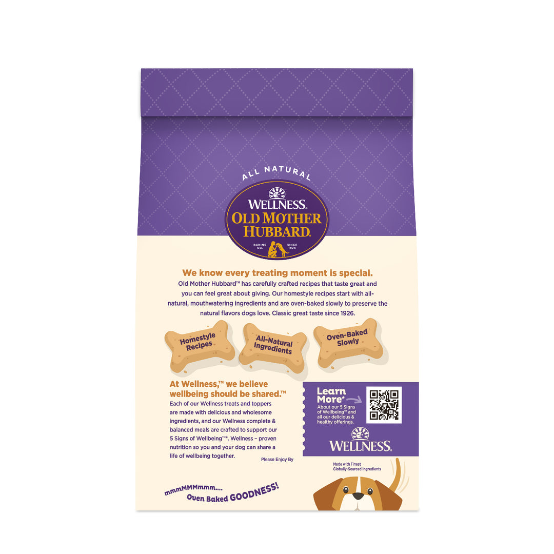 Wellness Old Mother Hubbard P-Nuttier Dog Biscuits, Natural, Training Treats, Peanut Butter Flavor, Large Size, (3.3 Pound Bag)