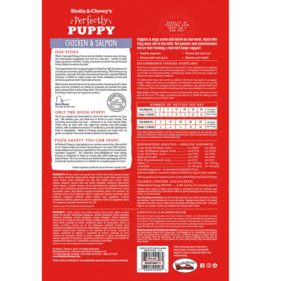 Freeze-Dried Perfectly Puppy Chicken &amp; Salmon Patties - 5.5 oz