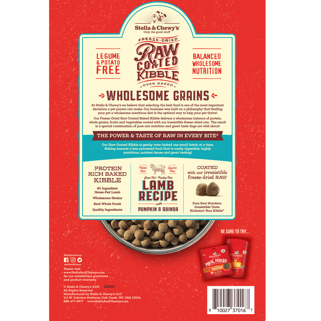 Kibble Raw Coated Wholesome Grains Kibble Lamb - 3.5 lb
