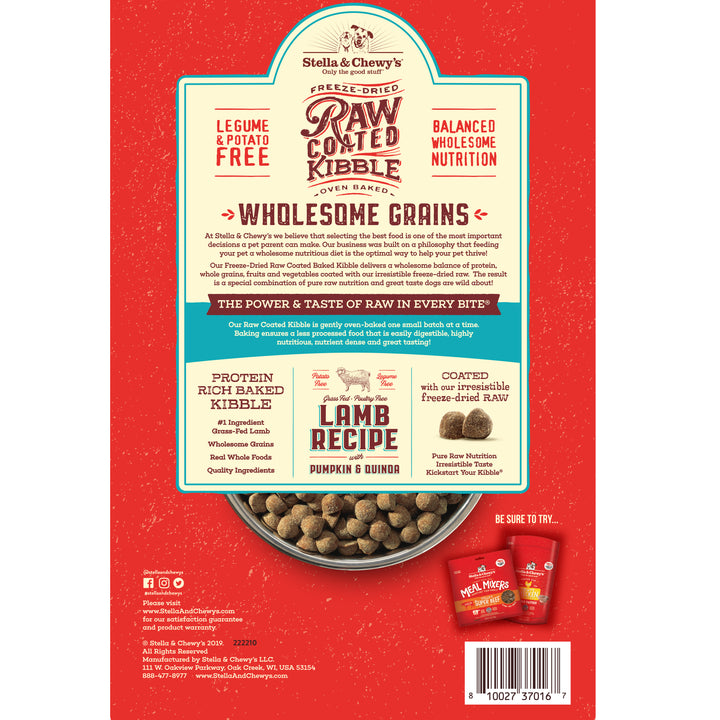 Kibble Raw Coated Wholesome Grains Kibble Lamb - 3.5 lb
