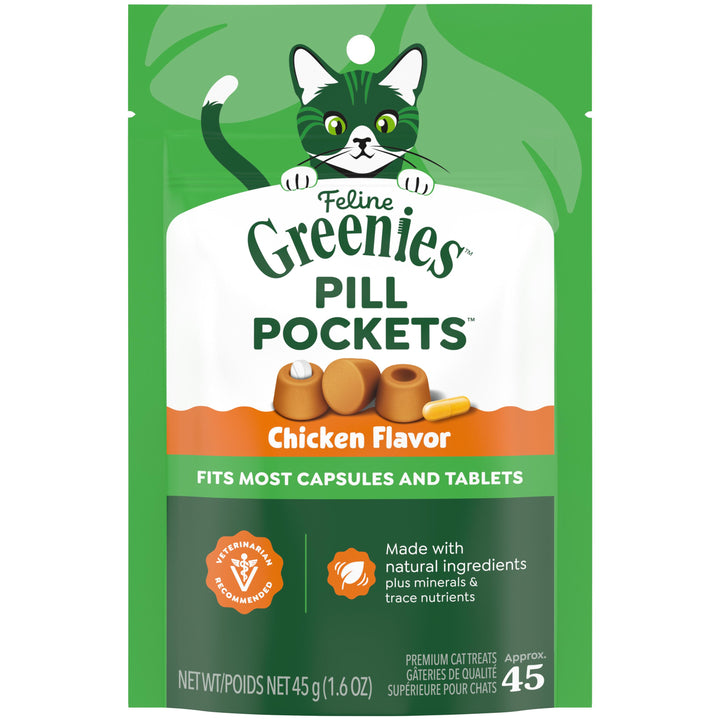 Greenies Chicken Feline Pill Pockets For Cats 1.6oz