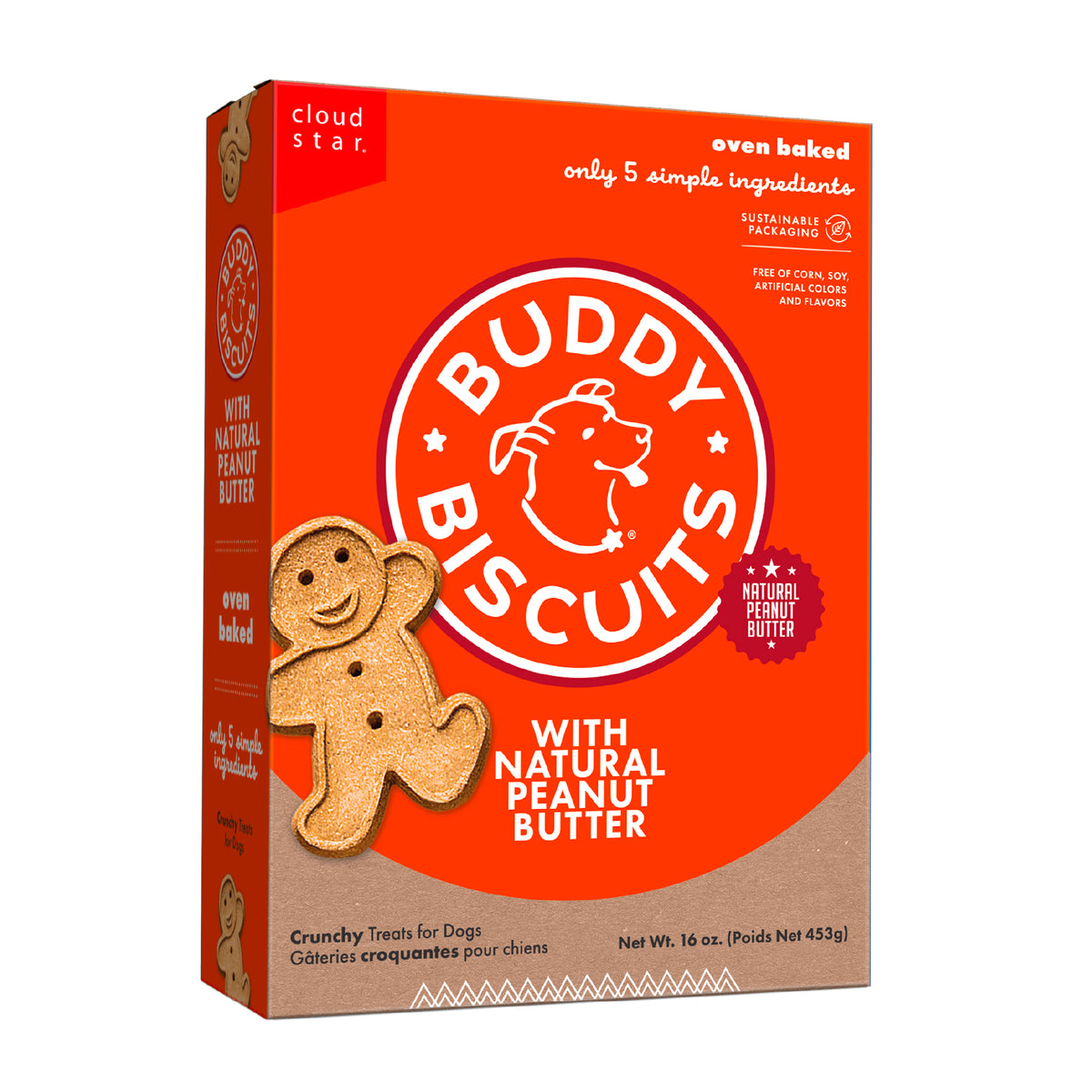 Cloud Star Original Buddy Biscuits Peanut Butter 16 oz