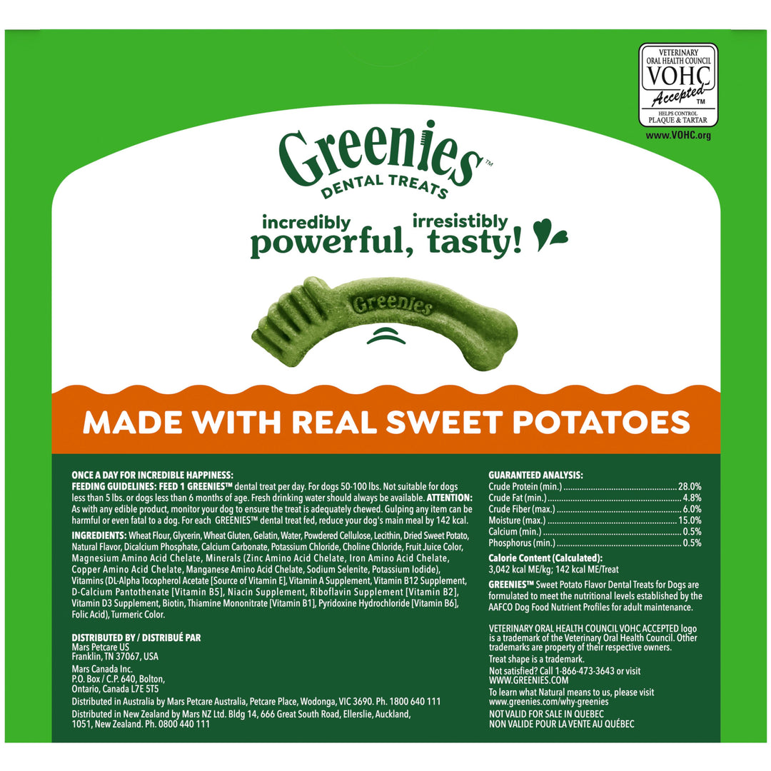 Greenies Dental Bone Sweet Potato Large 36 oz