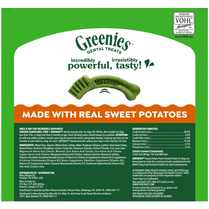 Greenies Dental Bone Sweet Potato Large 36 oz