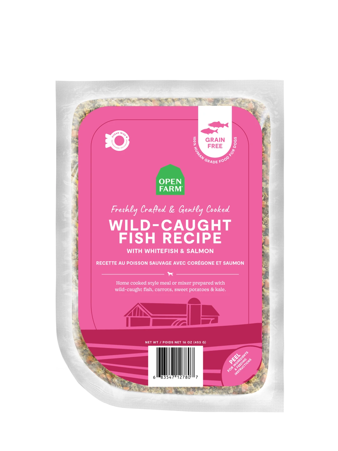 Open Farm Dog Frozen Gently Cooked Wild Caught Fish 96 oz