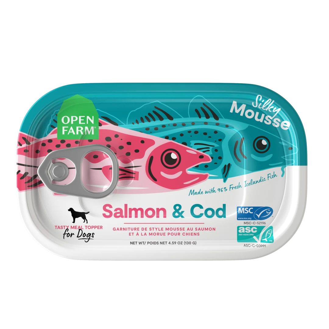 Open Farm Salmon &amp; Cod Topper Dog  4.59oz