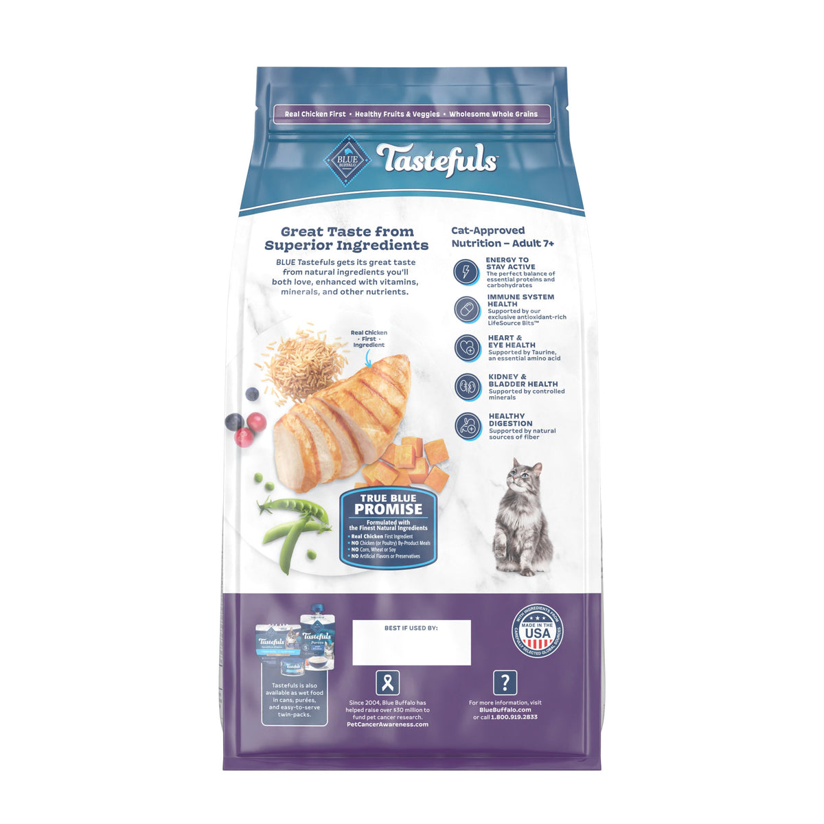 Blue Buffalo Mature Chicken Brown Rice Cat 7 lb****