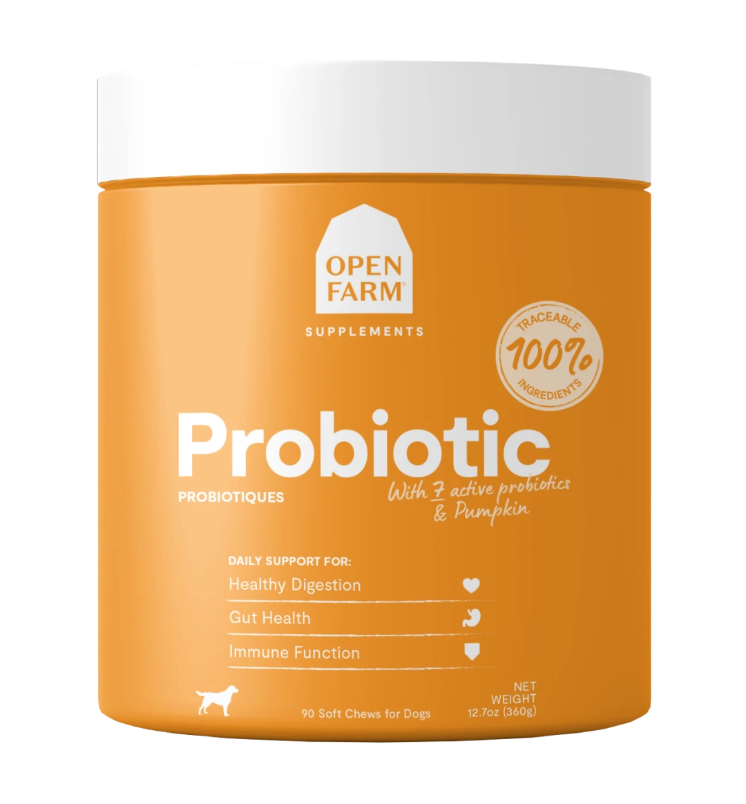 Open Farm Dog Supplement Probiotic Chews 90 Count