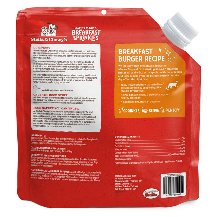 Dog Freeze Dried Breakfast Sprinkles Breakfast Burger
