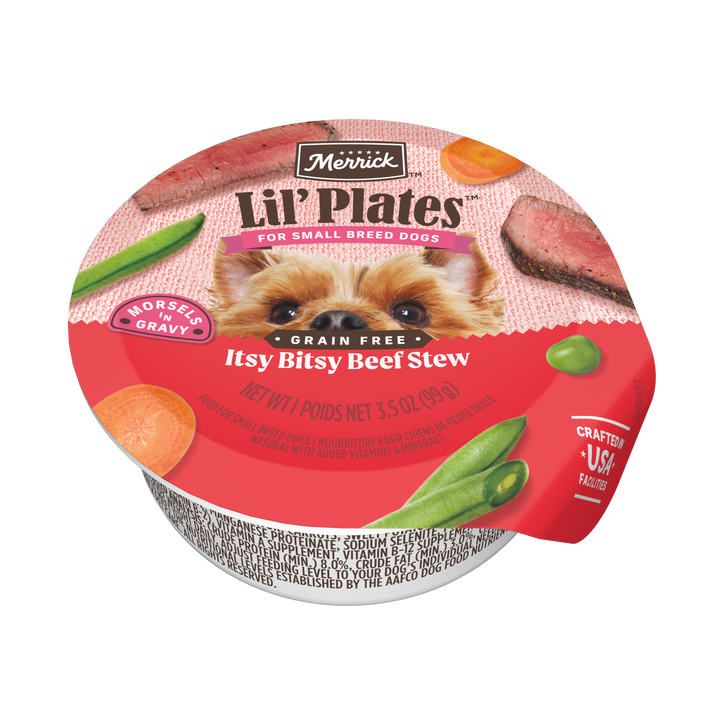 Merrick Small breed lil plates itsy bitsy bef stew 3.5oz