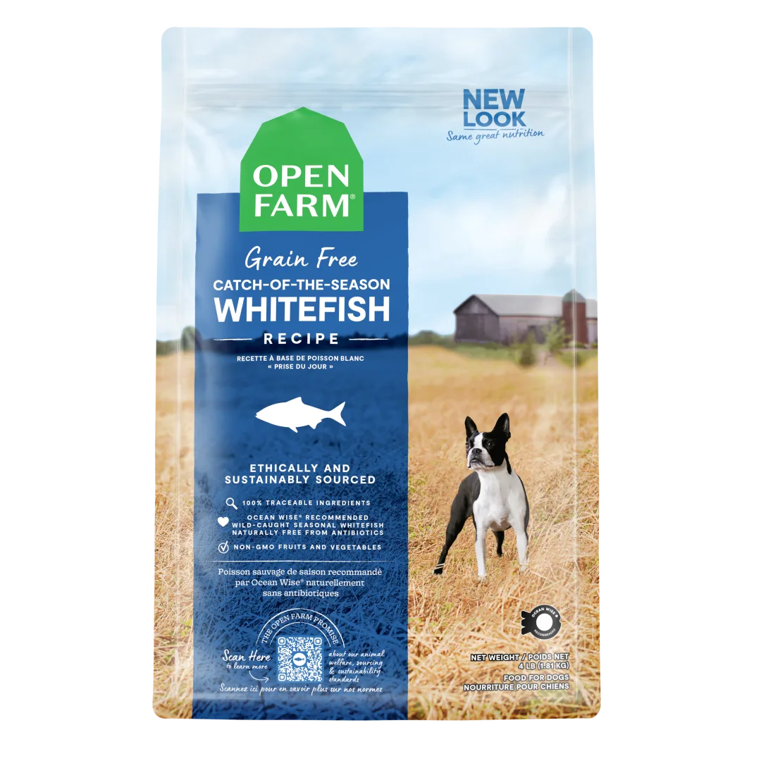 Open Farm Dog Dry GF Whitefish Lentil Catch of Season 22LB