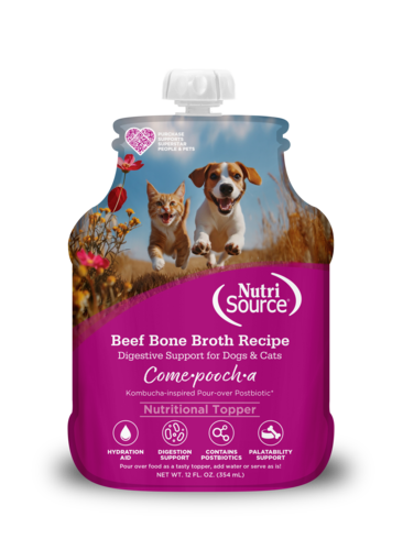 Nutri Source ComePoochA Beef Broth Food Topper 12 oz